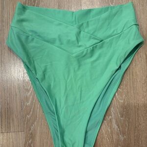 aerie High-Waist Bikini Bottoms in Mint Green